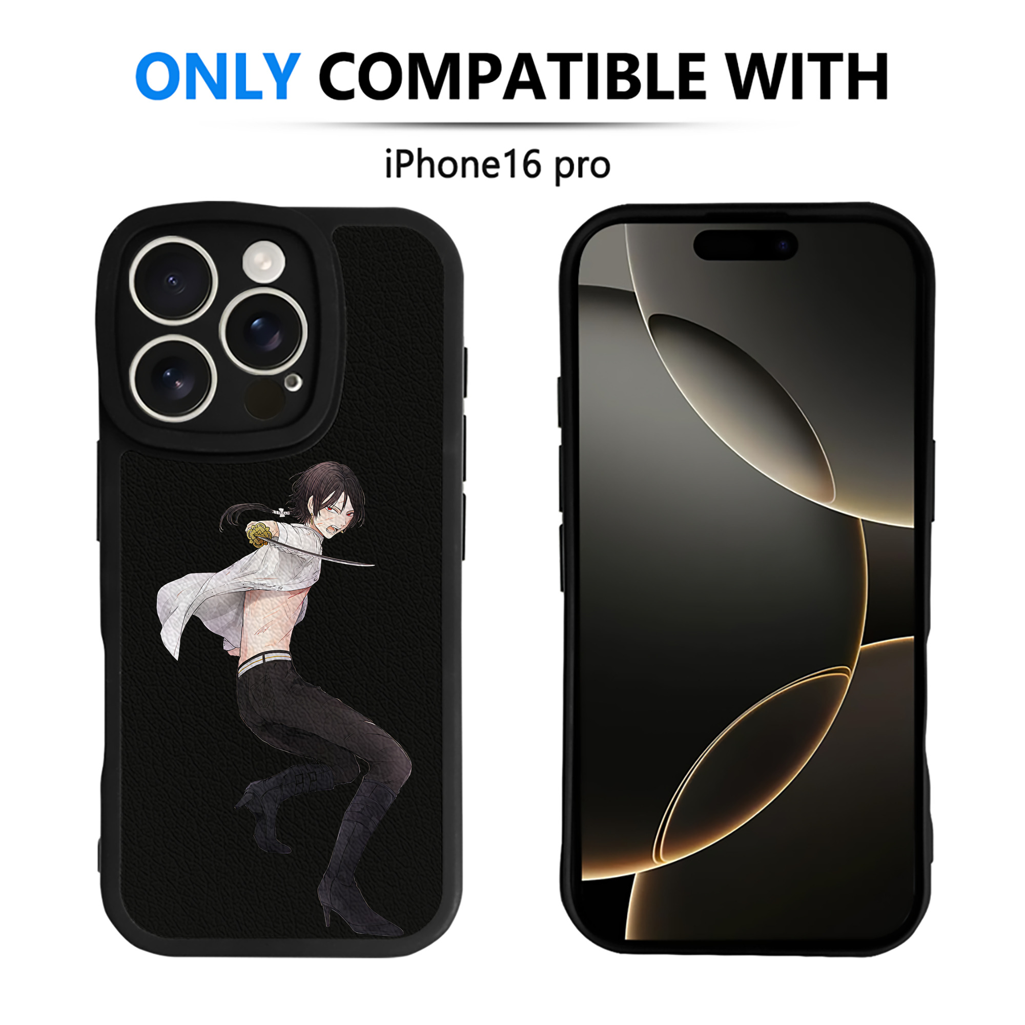 （画像用） 刀剣乱舞 Touken Ranbu 【iPhone 16シリーズ対応】シリコンスマホケース（レザー調） 材質：シリコン